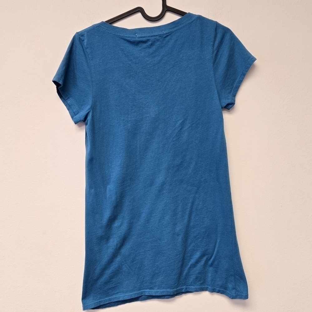 C&C California Lucy V-neck T-shirt Blue M - Picture 4 of 8